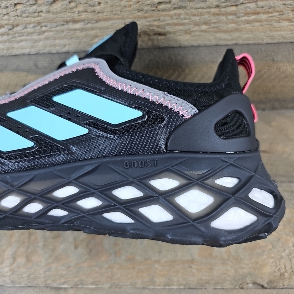 adidas Web Boost Men's Running Sportswear Shoes Carbon/Black/ Bliss Blue - Picture 10 of 12